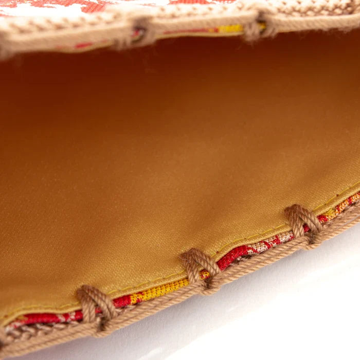 Nishijin-ori Small Drawstring Bag - Tiger / Red -,  Made in Kyoto, Japan,  Japanese traditional craft purse