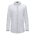No Limits Button-Up Shirt - WHITE/GUN - Dudes Boutique