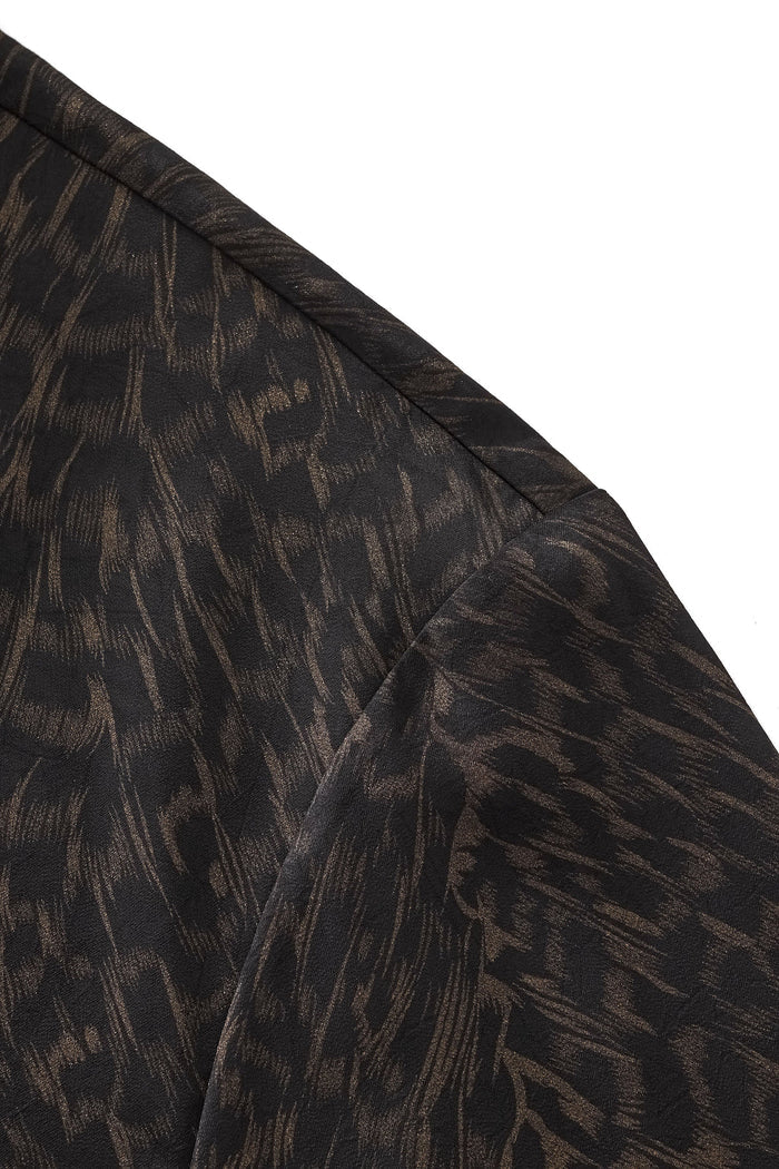 Noir Cheetah Stitchless LS Shirt BLACK