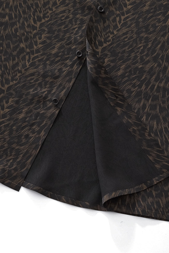 Noir Cheetah Stitchless LS Shirt BLACK