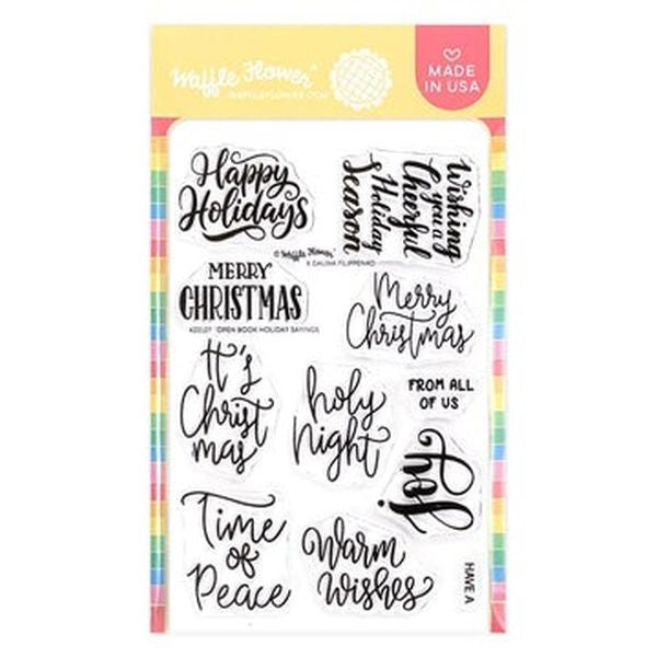 Open Book - Holiday Sayings - Clear Stamps
