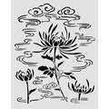 Oriental Garden - Stencil - Lotus Flower