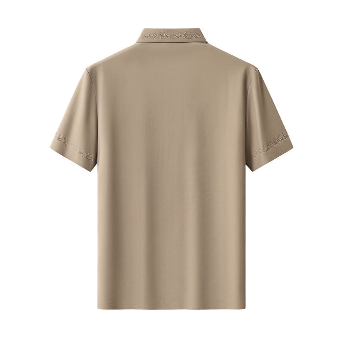 Ornate Trim Polo KHAKI