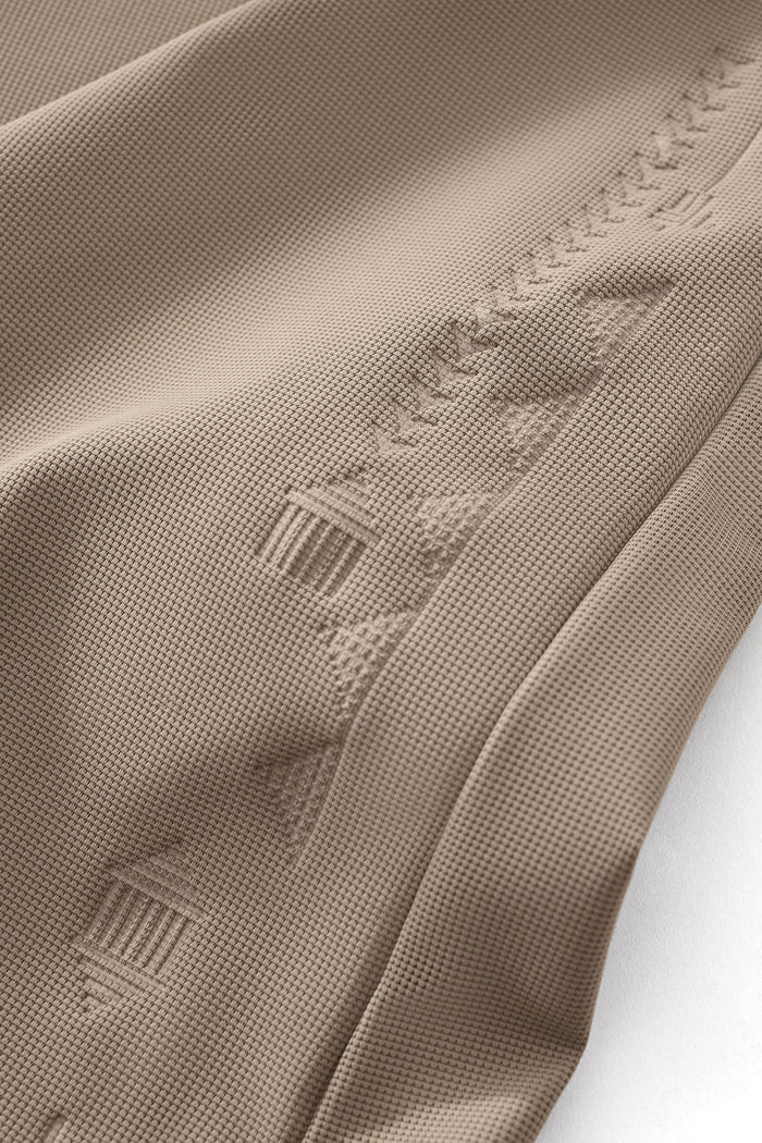 Ornate Trim Polo KHAKI