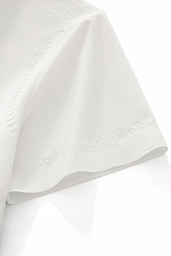 Ornate Trim Polo WHITE