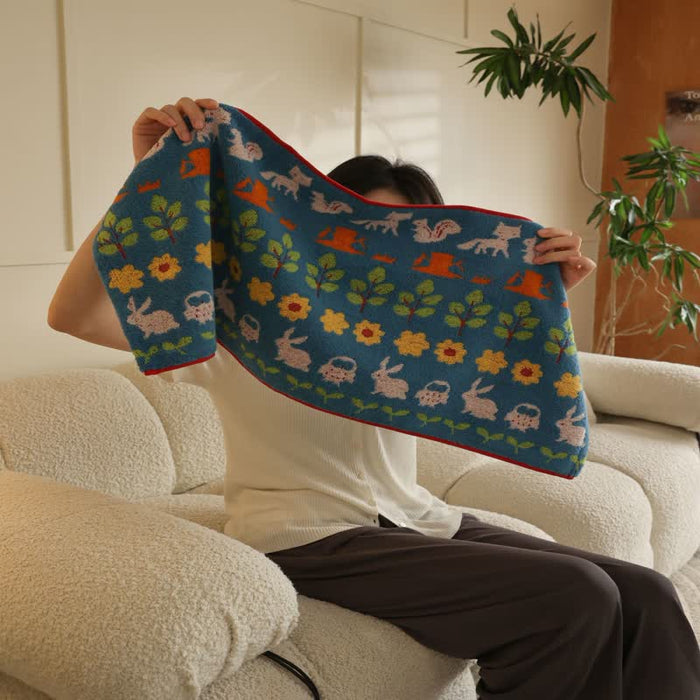 Ownkoti Animal & Flower Cotton Soft Bath Towel