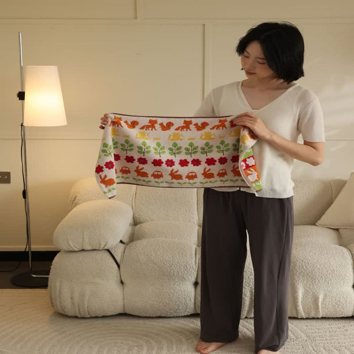 Ownkoti Animal & Flower Cotton Soft Bath Towel