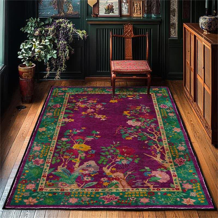 Ownkoti Anti-slip Washable Vintage Floral Decorative Area Rug - 60" x 96" - image 1