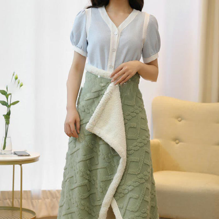 Ownkoti Argyle Pattern Warm Fleece Shawl Blanket