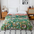 Ownkoti Artistic Rose Cotton Gauze Reversible Quilt