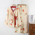 Ownkoti Bamboo Fiber Garden Persimmon Pajama Set