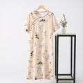 Ownkoti Bamboo Fiber Rural Butterfly Summer Nightgown