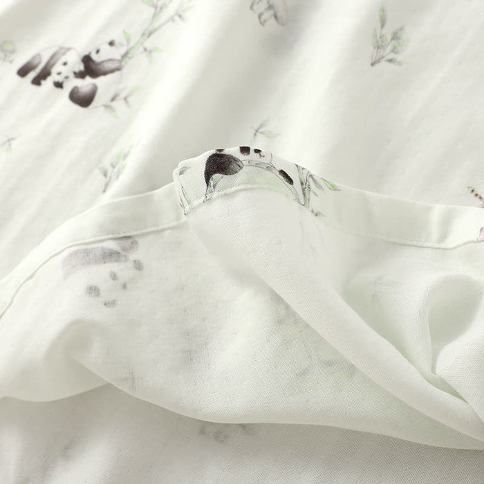 Ownkoti Bamboo Fiber Rural Panda Pajama Set