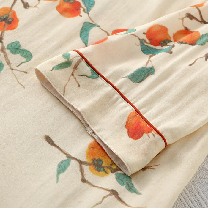 Ownkoti Bamboo Fiber Rural Three-quarter Sleeves Pajama