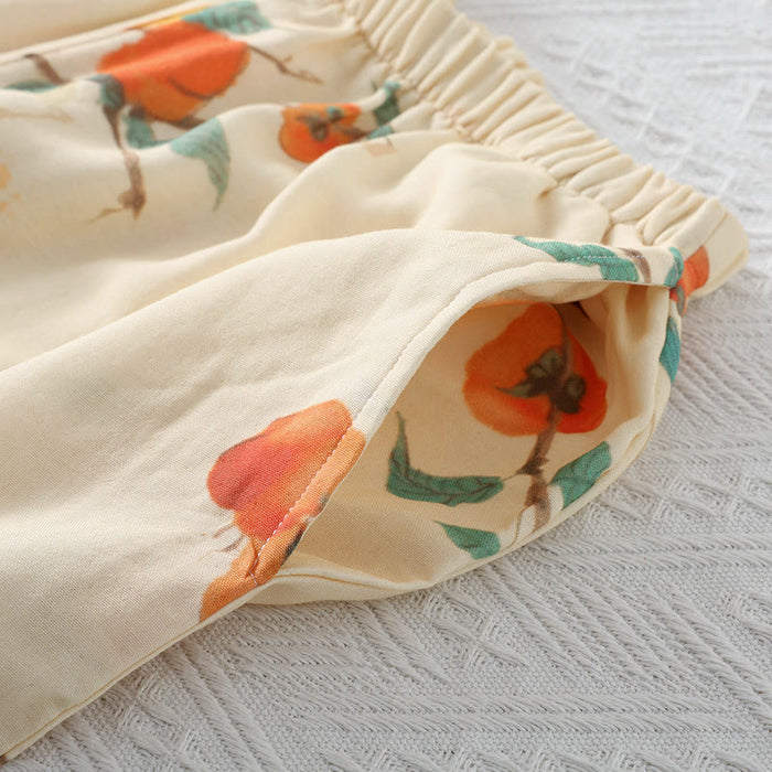 Ownkoti Bamboo Fiber Rural Three-quarter Sleeves Pajama