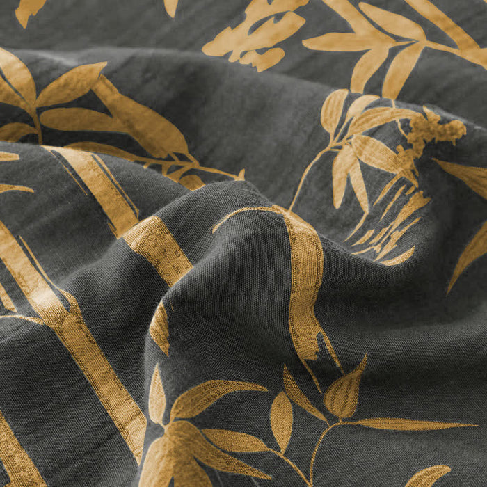 Ownkoti Bamboo Print Cotton Gauze Yarn-dyed Reversible Coverlet - image 6