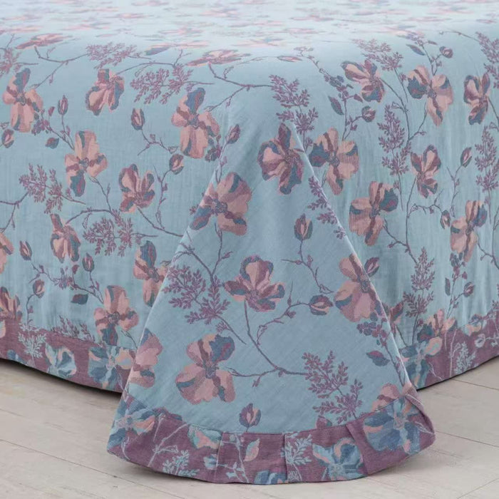 Ownkoti Blooming Flowers Cotton Gauze Bedding Set (4PCS)