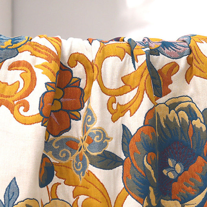 Blooming Flowers Reversible Cotton Bath Towel Towels Ownkoti 5