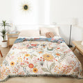 Ownkoti Blooming Sunflower Cotton Gauze Reversible Quilt
