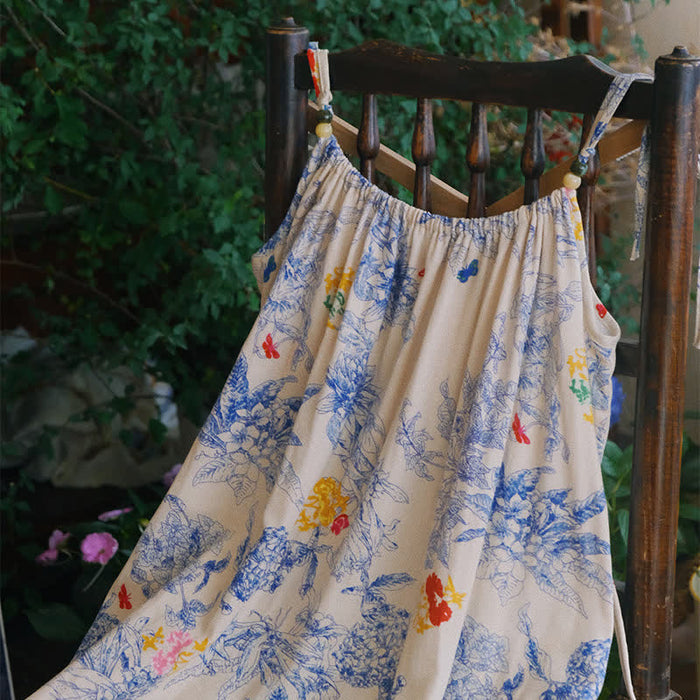 Ownkoti Blue Floral Cotton Camisole Nightdress - image 0