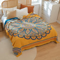 Ownkoti Bohemian Reversible Yellow Flower Summer Quilt Quilts Ownkoti Yellow King