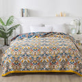 Ownkoti Bohemian Style Cotton Gauze Reversible Quilt