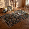 Bohemian Weave Flower Entryway Tassel Rug