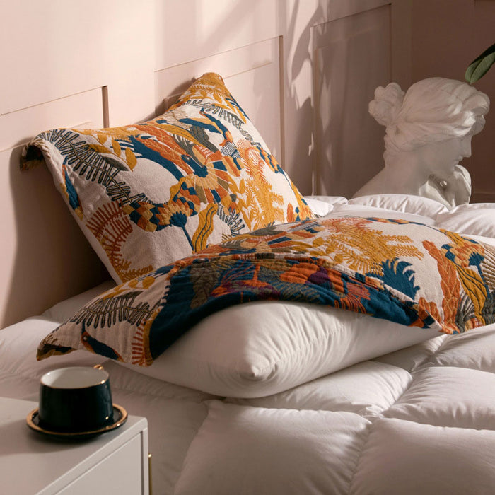 Boho Cotton Bird Reversible Pillow Towel (2PCS)