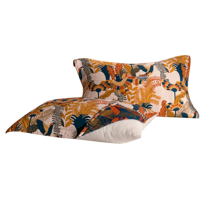 Boho Cotton Bird Reversible Pillow Towel (2PCS)