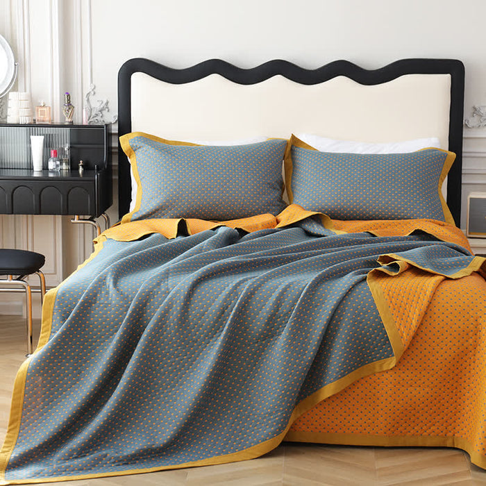 Ownkoti Breathable Soft Cotton Gauze Reverisible Quilt