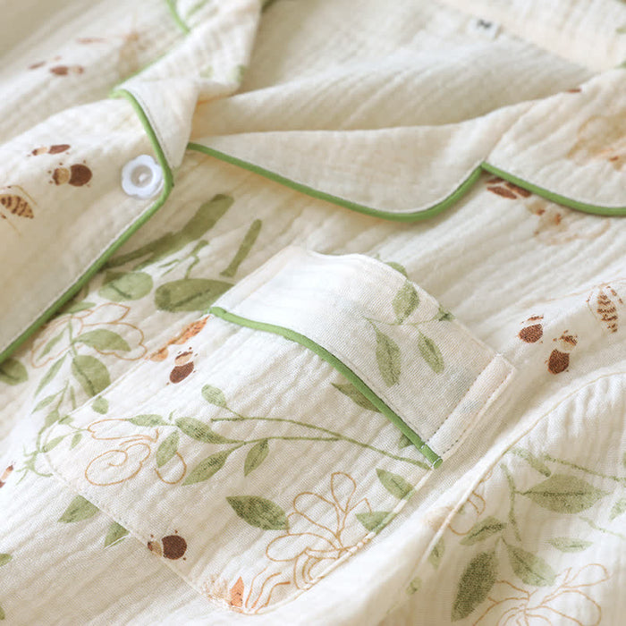 Ownkoti Butterfly Leaf Print Cotton Pajama Set - image 3