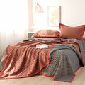 Ownkoti Cashew Flower Cotton Gauze Reversible Quilt