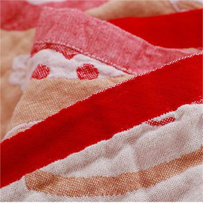 Ownkoti Cat Breathable Cotton Gauze Reversible Quilt