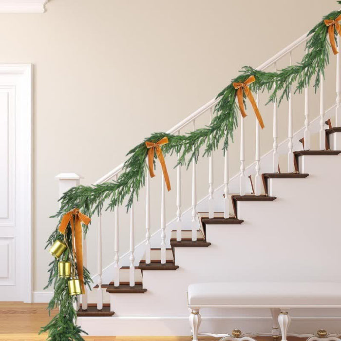 Ownkoti Christmas Artificial Faux Norfolk Pine Mantel Decor - image 3