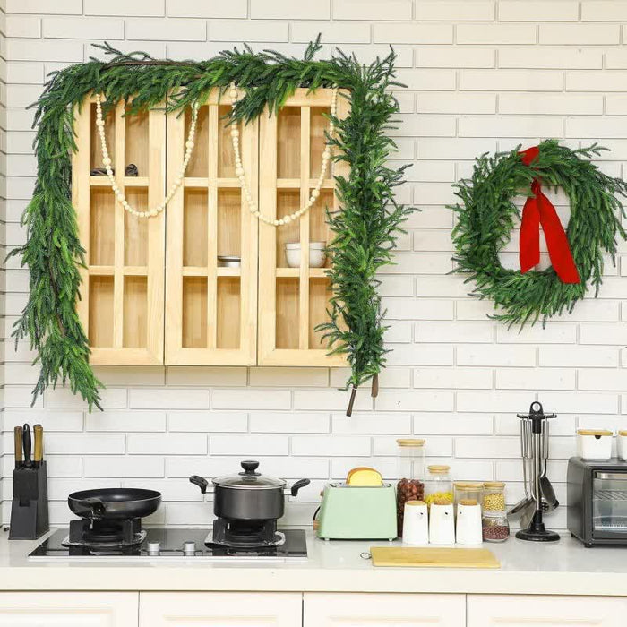 Ownkoti Christmas Artificial Faux Norfolk Pine Mantel Decor - image 4