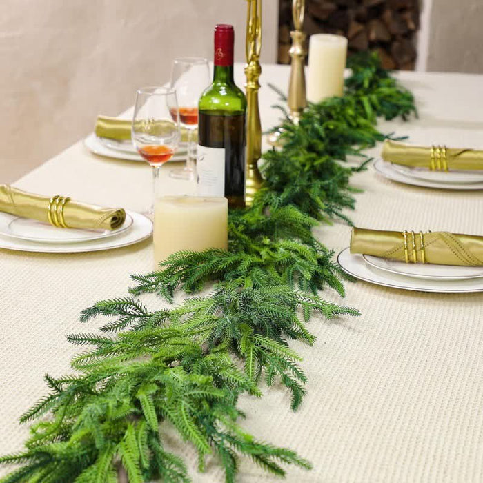 Ownkoti Christmas Artificial Faux Norfolk Pine Mantel Decor - image 5