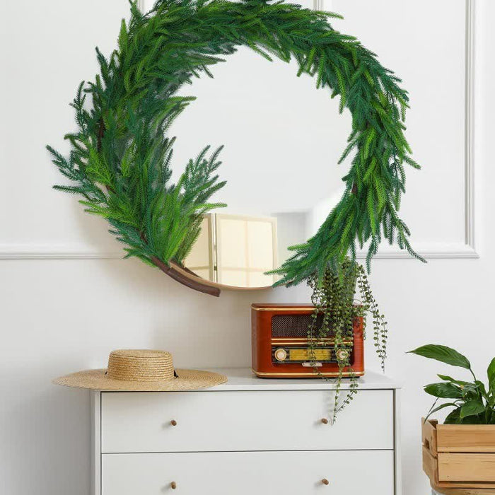 Ownkoti Christmas Artificial Faux Norfolk Pine Mantel Decor - image 6