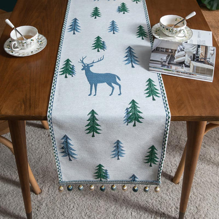 Christmas Tree Table Runner with Tassel