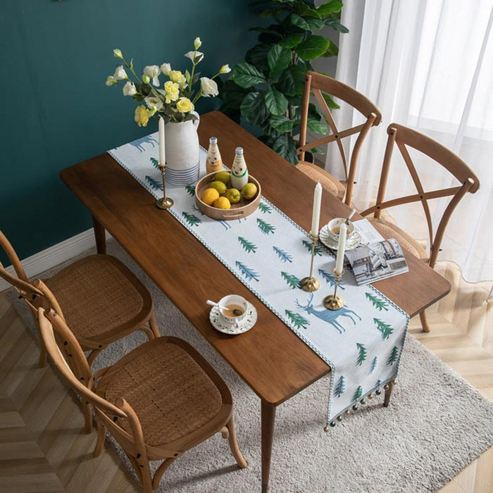 Christmas Tree Table Runner with Tassel