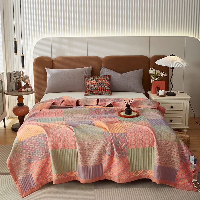 Ownkoti Colorful Square Pattern Cotton Reversible Quilt - image 2