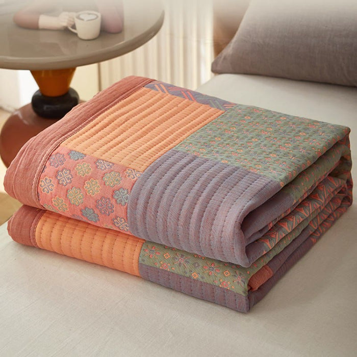 Ownkoti Colorful Square Pattern Cotton Reversible Quilt - image 4
