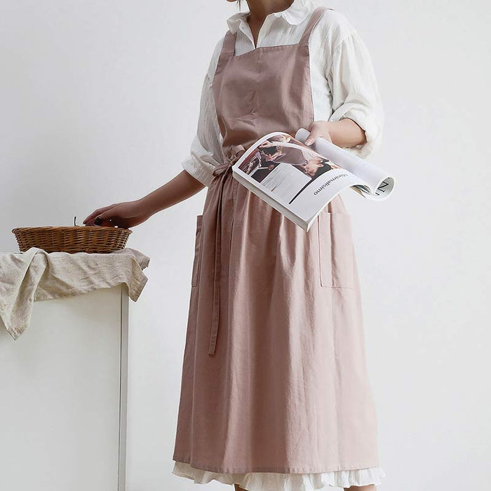 Ownkoti Cotton Apron Waterproof Apron With Pockets - image 1