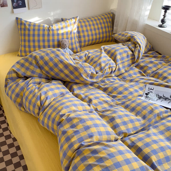 Ownkoti Cotton Checkered Dorm Bedding Set - image 3