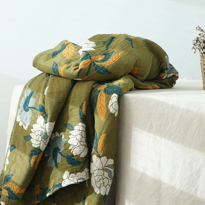 Ownkoti Cotton Flower Reversible Blanket Couch Cover - image 2