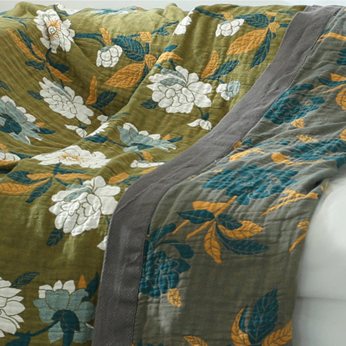 Ownkoti Cotton Flower Reversible Blanket Couch Cover - image 3