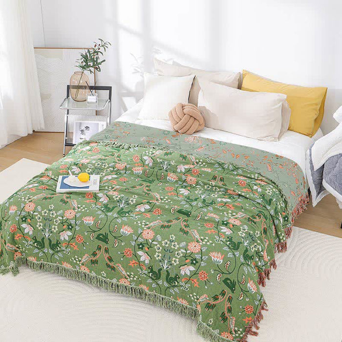 Ownkoti Cotton Gauze Breathable Rural Reversible Quilt
