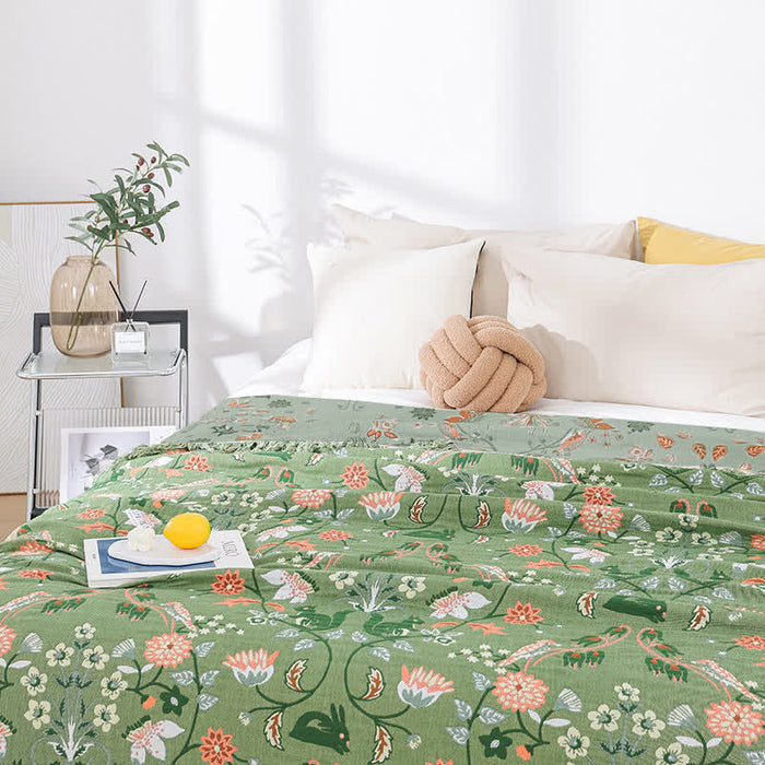 Ownkoti Cotton Gauze Breathable Rural Reversible Quilt