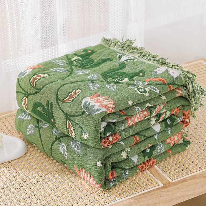 Ownkoti Cotton Gauze Breathable Rural Reversible Quilt