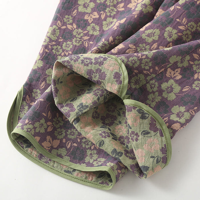 Ownkoti Cotton Gauze Floral Frog Closure Loungewear Set - image 5