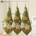 Ownkoti Cotton Gauze Jacquard Retro Floral Kitchen Towel